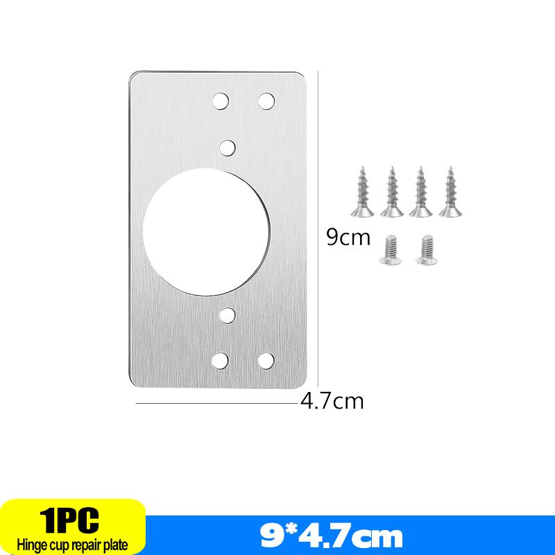 

Stainless Steel Hinge Repair Plate with Screw Cabinet Drawer Hinge Mounting Fixed Plates Furniture Hardware Hinge Repair Boards