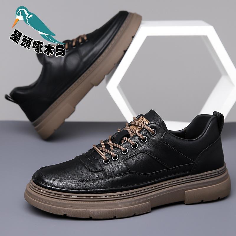 Men's shoes spring 2025 new trend versatile casual board shoes men's mid-help tooling shoes