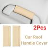 2Pcs Non-slip Car Handle Cover PU Leather Car Ceiling Handle Car Interior Decoration