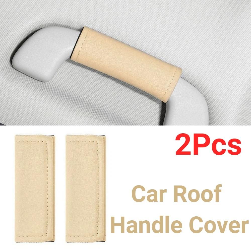 2Pcs Soft Car Handle Cover PU Leather Door Handle Protector Car Interior Decoration