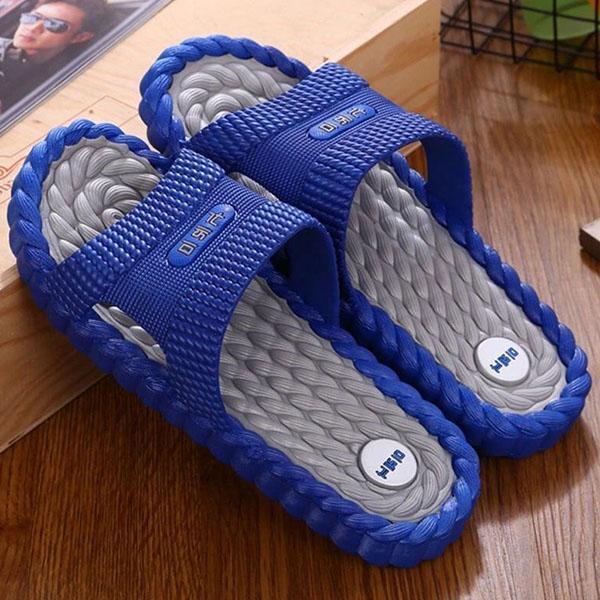 

Мужские летние большие размеры, нескользящие дышащие домашние тапочки с дезодорантом, весенние пляжные уличные тапочки с мягкой подошвой для ванной комнаты 40 серый