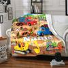Custom Name excavator Theme Printed Blanket - Perfect for Couch, Bed, Travel & Outdoor Use | Machine Washable, Cozy & Durable.