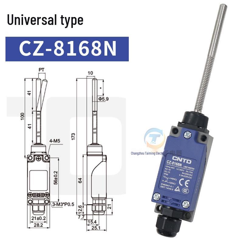 Changde CZ-8168N Self-Reset Rocker Arm Limit Switch, Normally Closed Micro Switch