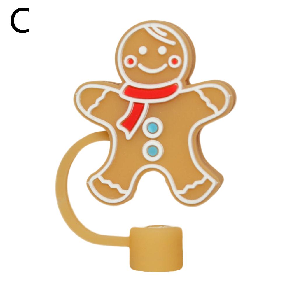 

Рождественский стиль Соломенная шапочка Снеговик Санта-Клаус Аксессуары Рождественская елка Водяные имбирные пряники I8Y0 gingerbread Man-1pcs