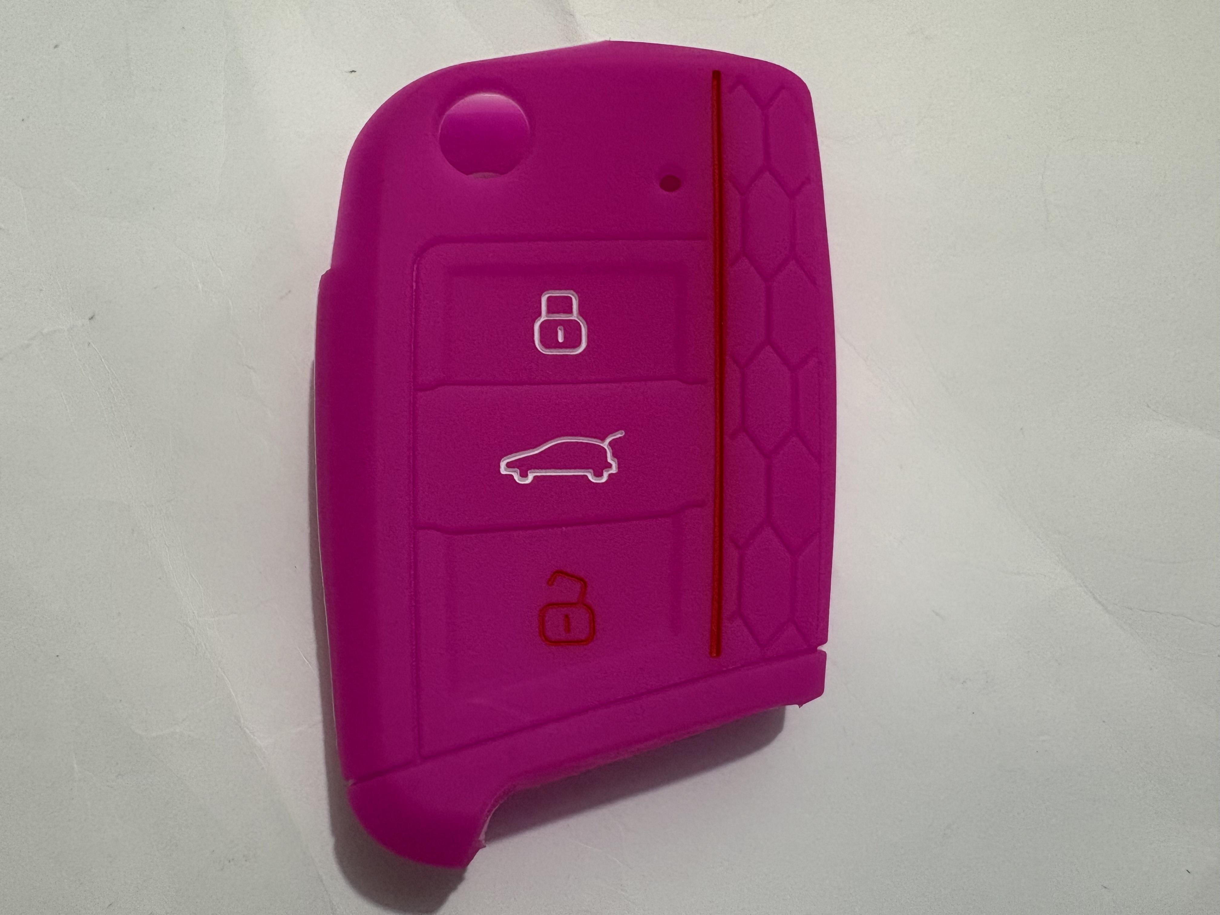 

Car Key Cover Case Silicone For VW Golf 7 MK7 VII Tiguan Polo Skoda Octavia A7 Kodiaq Seat Ateca Leon 3 Button Remote Shell Flip розы красного