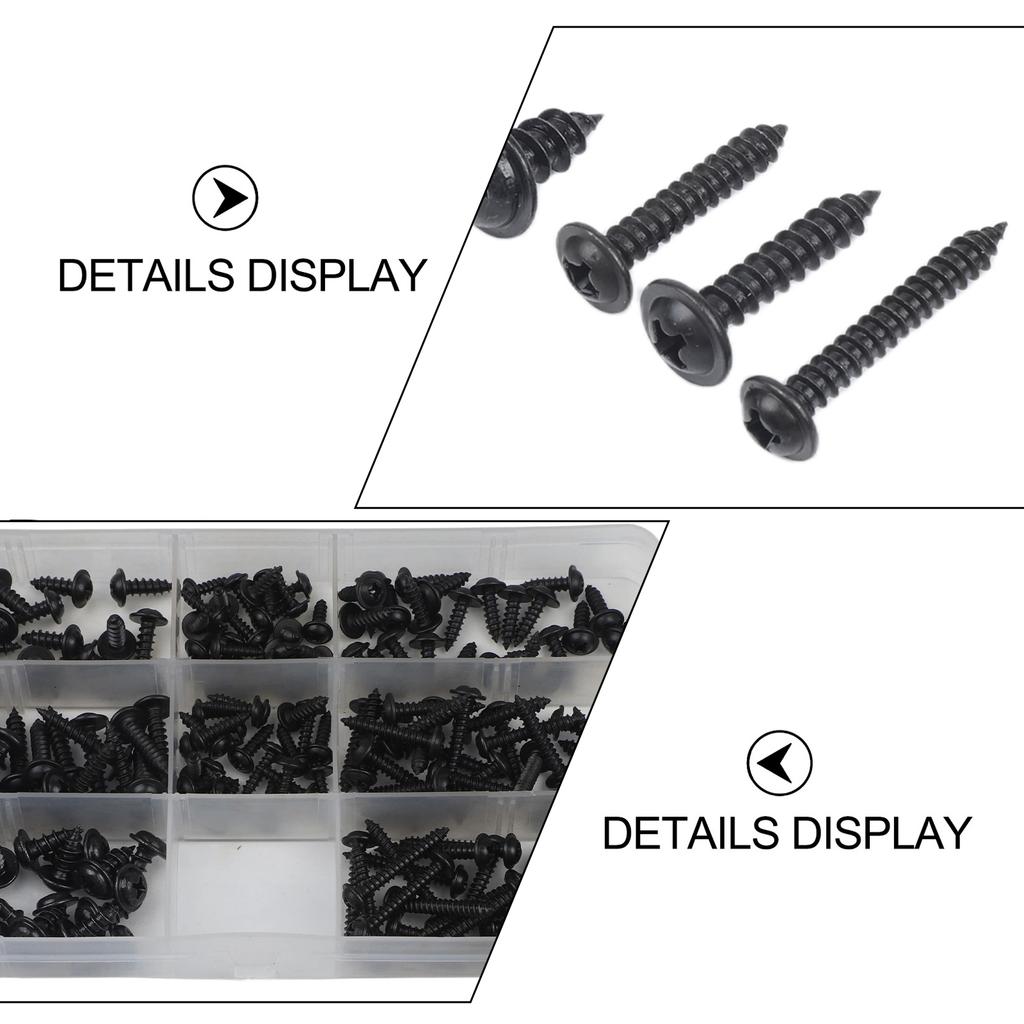 Industrial Standard Self Tapping Screws Self Tapping Screws Round Head Screws Black Zinc Plated Self-tapping Screws