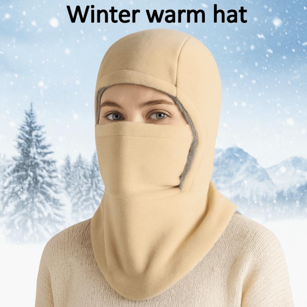 Fleece Warm Hat Mask Neck Protection Ski Windproof Cap Balaclava Cycling Cap  Winter