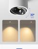 Ultra-Thin Surface Spotlight: Anti-Glare, Angle Adjustable, No Installation Required - Perfect for Hallways, Corridors, and Entrances.