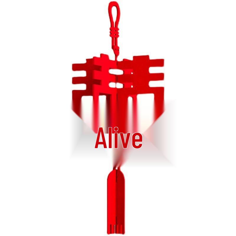 Chinese Red Wedding Lantern Ornament - Festive Hanging Decor for Doors & Outdoor Spaces
