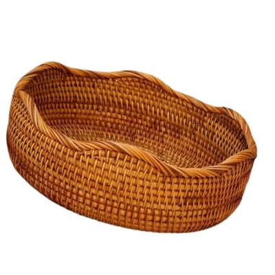 Handwoven Fruit Holder Multipurpose Storage Basket For Countertop Dining Table