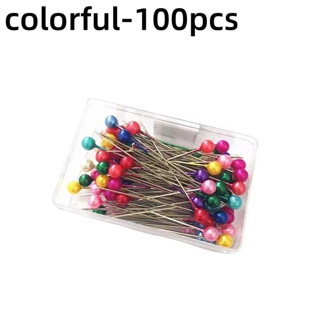100pcs New DIY Sewing Needle Embroidery Patchwork Tool Sewing Bead Pins with Storage Case Handmade Safety Pin Sewing Accessory