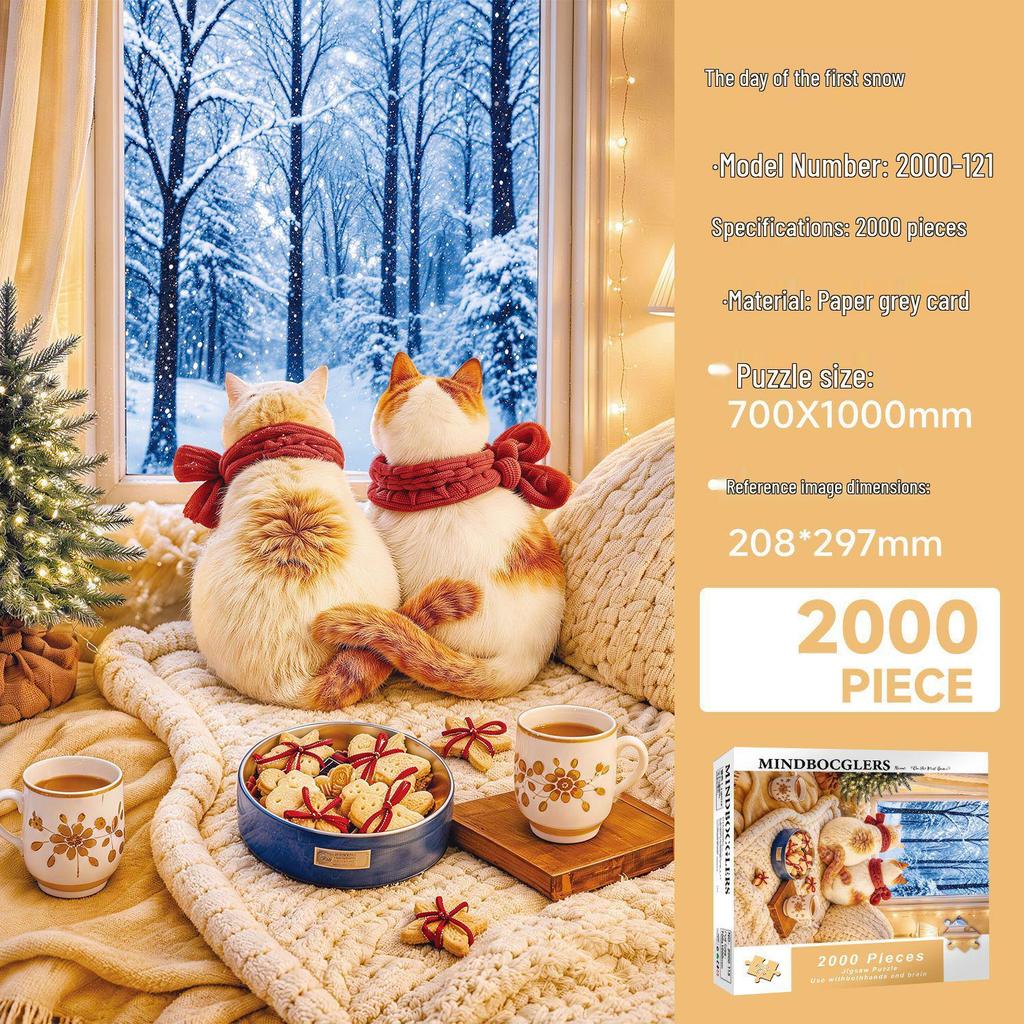 Van Gogh Starry Night 2000-Piece Jigsaw Puzzle, Extra Large, Decorative & Educational for Adults.