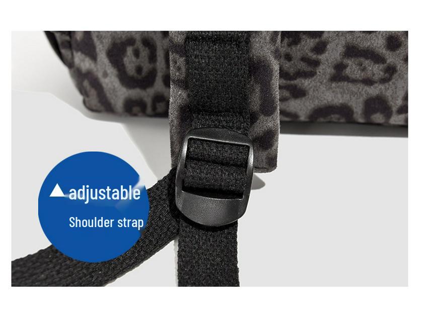 2025 Leopard Print College-Style Backpack: Casual, Large Capacity for Students and Commuters
