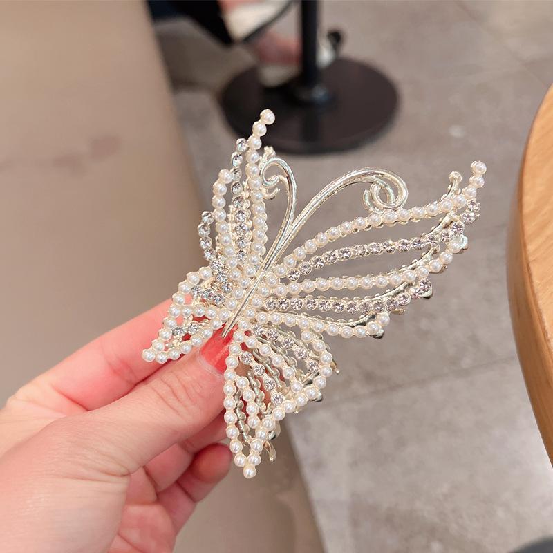 

Изысканные заколки для волос-бабочки со стразами для женщин, элегантные жемчужные заколки для волос в виде краба, головные уборы, ЖЕНСКИЕ ЗАЖИМЫ ДЛЯ ВОЛОС, зажим для хвоста