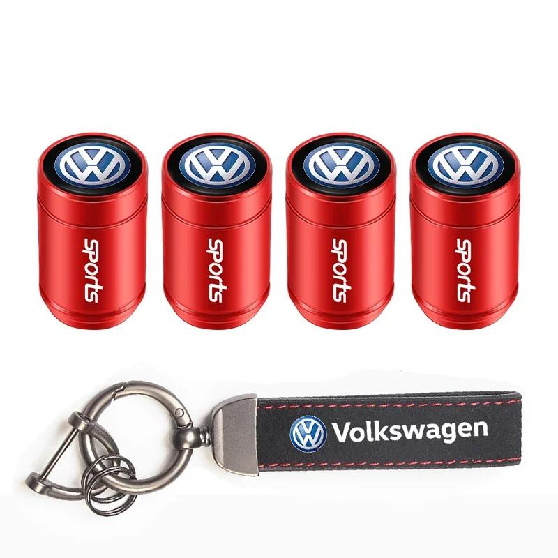 Hijk1 ·Car Tire Wheel Valve Caps Cover Suede Car Key Chain Ring Keychain For VW GTI Polo Golf MK6 Passat B7 B8 Tiguan Arteon ID.3 Jett