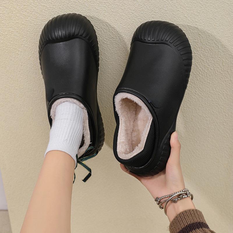 Winter New Women Cotton Slippers Home Use Versatile Autumn Winter Couple Warm Head Packed Thick Bottom Men's Cotton Shoes