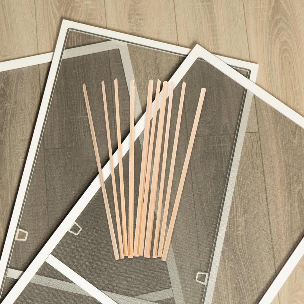 10 Pcs Triangular Wooden Stick Trim for Window Frame, 11.81 Inch Decorative Trim Pine Wood Strip Molding Strip for Home Decor, DIY Craft Project