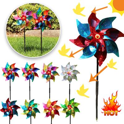 Vogelscheuche Windmühlen-Spinner Dekoration Vogelabwehr Gerät Kinder Spielzeug Einfache Installation Garten Obstgarten Schutz