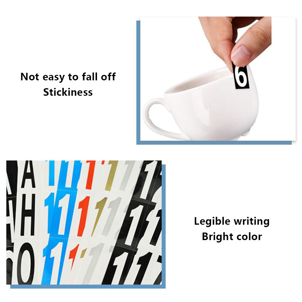 

5 x 2.5cm Numeric Label Stickers 0.15mm Hot Melt Adhesive Label Stickers White Black