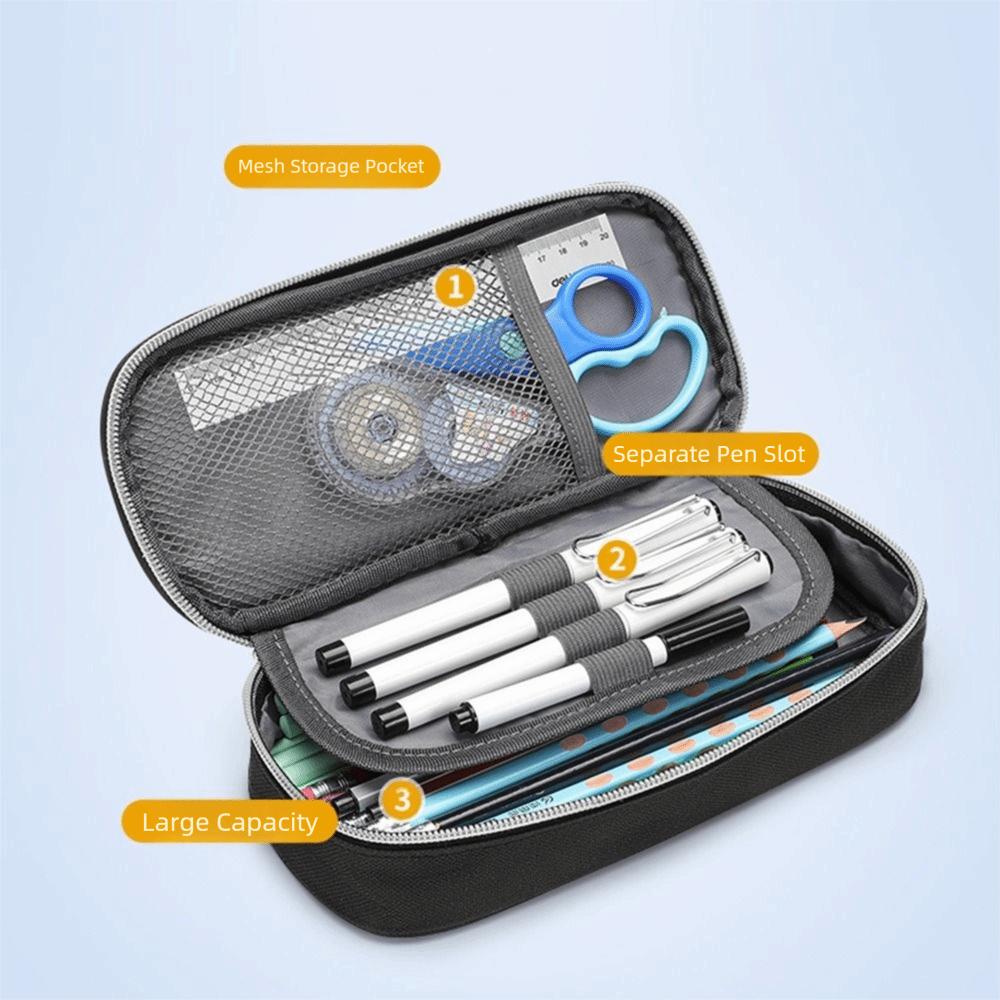 Durable Polyester Pencil Case Soccer Pattern with Zipper Soccer Pattern Pen Bag Sports Theme Multifunction Bag