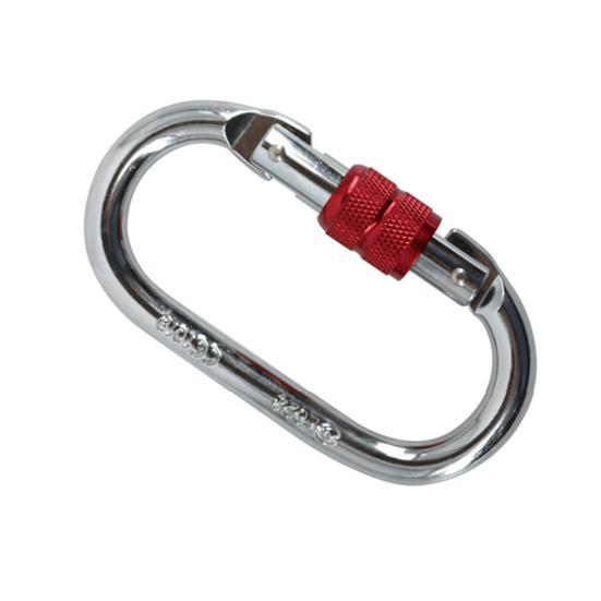 2Pcs Alloy Steel Carabiner Clip Heavy Duty Outdoor Climbing Safety Main Buckle 25KN Elliptical Mountaineering Buckle for Camping Hiking