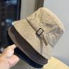 Autumn and Winter Corduroy Casual Versatile Face Showing Small New Women's Basin Hat Elegant Outdoor Travel