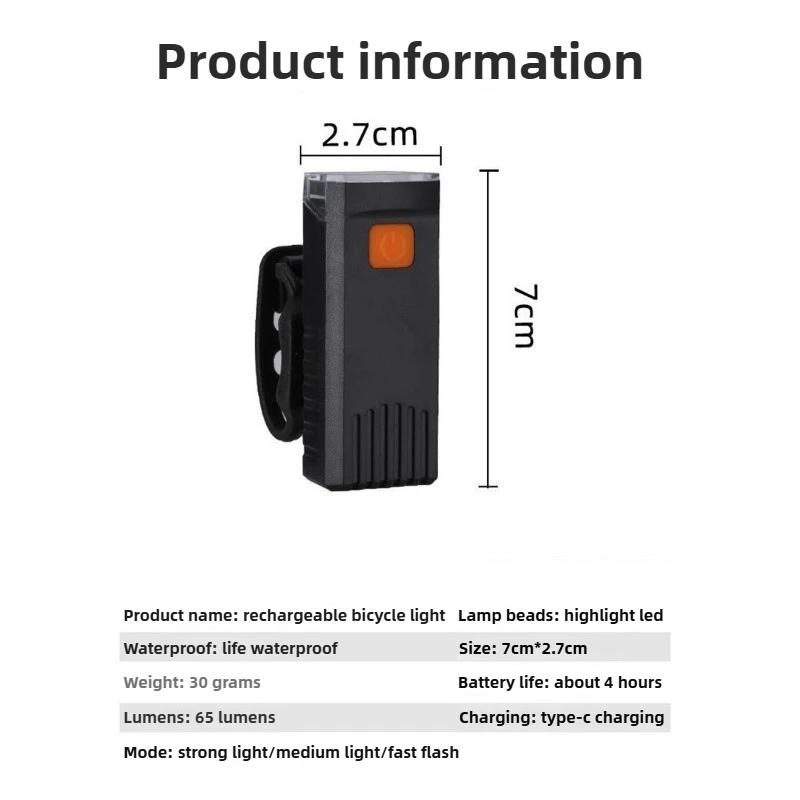 Bicycle Front Light Taillight USB Rechargeable Led Waterproof Outdoor Mountain Bicycle Lamp Bell Headlight Bicycle Accessories