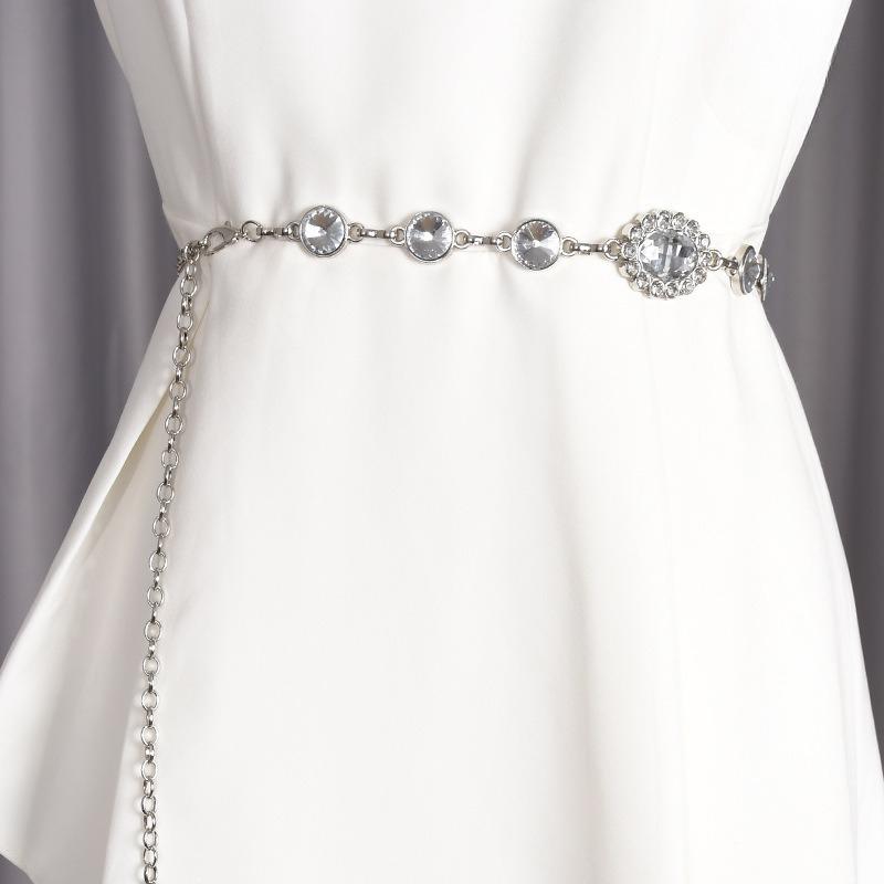 Metal Style Waist Chain Women's Fine New Style Decoration with Dress Belly Dance Belt Versatile Ins Silver Gold Trendy