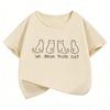 Boys and Girls Summer and Spring Casual Tops, Short-sleeve Cute Cat Funny T-shirt, Cartoon Children