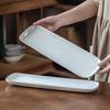 Plate Tray Household High-End Ceramic Fish Plate Creative Rectangular Plate Tableware Plate Sushi Special Plate
