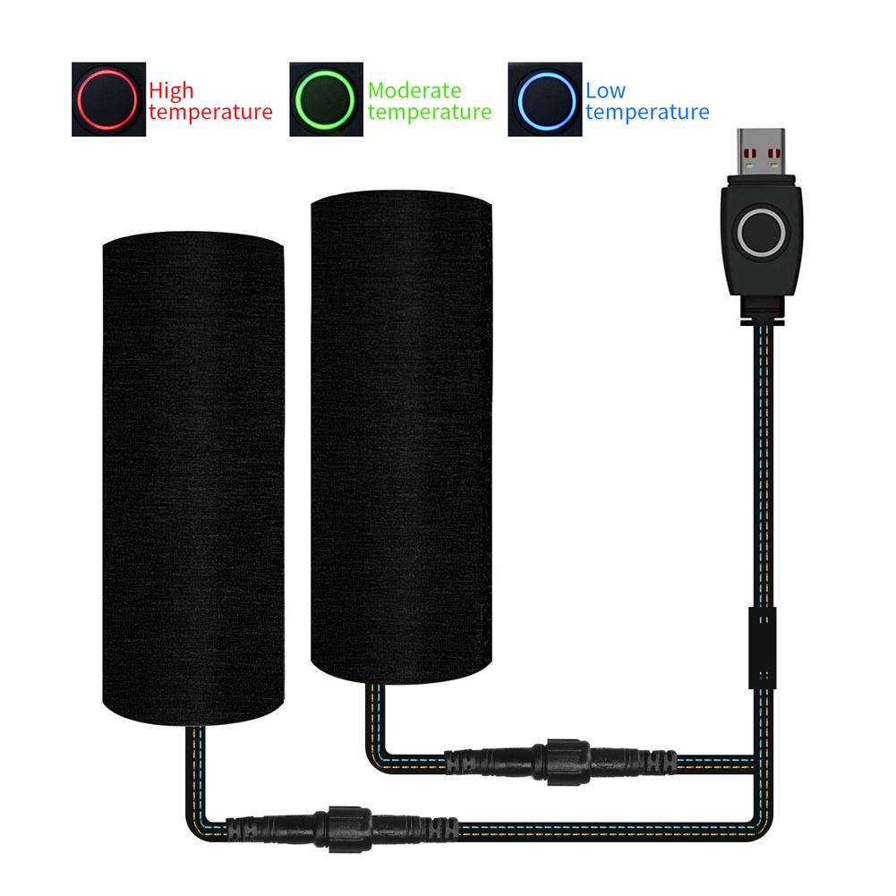 USB Heated Grip Cover Smart Temperature Control Scooter Bar Hand Warmer Adjustable Hot Grip Handle Motorcycle Parts for Winter