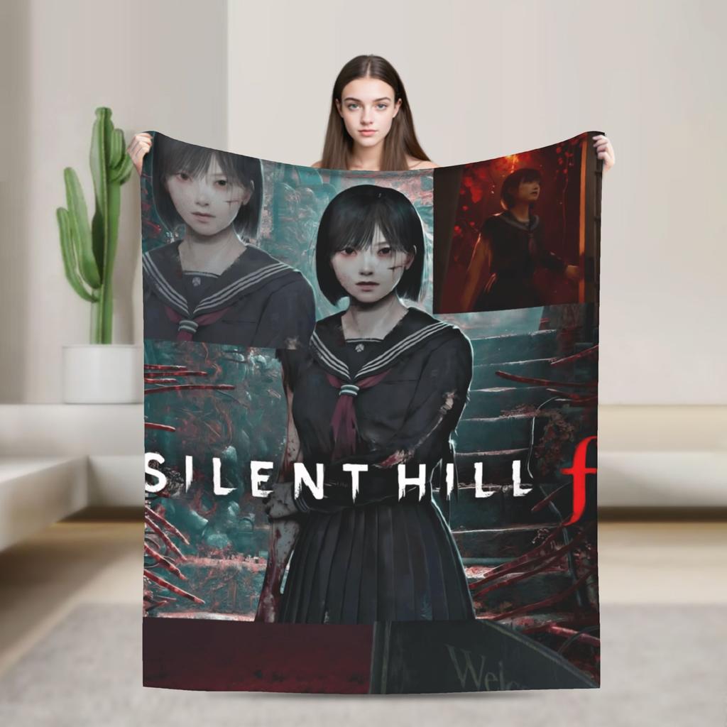 Silent Hill Horror Movie Games Super Soft Blankets Plush Bedding Throws Comfortable Couch Chair Flannel Bedspread Sofa Bed Cover