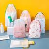 3pcs/set Cartoon Drawstring Storage Bags Travel Shoes Clothes Towel Cosmetic Portable Waterproof Organizer Toiletry String Bags