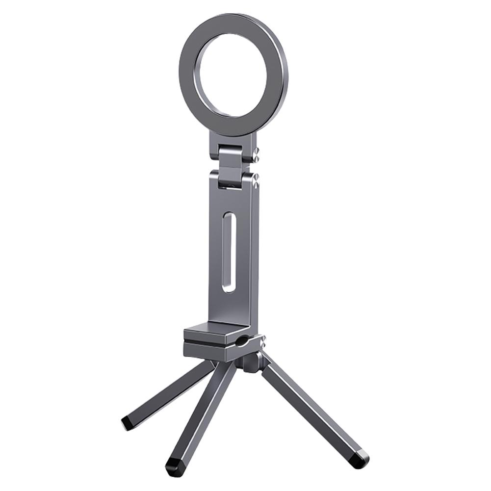 Universal Magnetic Phone Holder 360° Rotating Portable Phone Stand Foldable Tripod Magsafe Mount for Live Broadcast Travel Plane