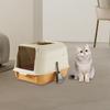 Cat Litter Box with Cover for Indoor Use, Large Enclosed Tray Cats