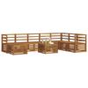 Outdoor Sofa Set 9 pcs Natural Solid Acacia Wood