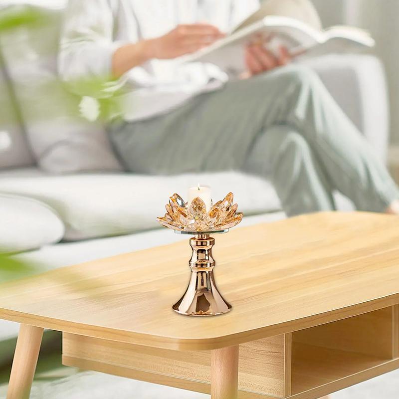 1 Stück Kerzenständer Jubiläum Kerzenhalter Festival Lotusform Tischplatte Heimdeko Wohnzimmer Kerzenständer Elegant