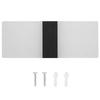 Easy Installation AC85-265V LED Wall Light Black Acrylic Wall Lamp Wall Mounted Rectangle Wall Sconce Hotel