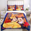 3pcs Beauty and the Beast Theme Mickey and Minnie Bedding Set Includes 1 Quilt Cover and 2 Pillowcases, Comfortable Bedding