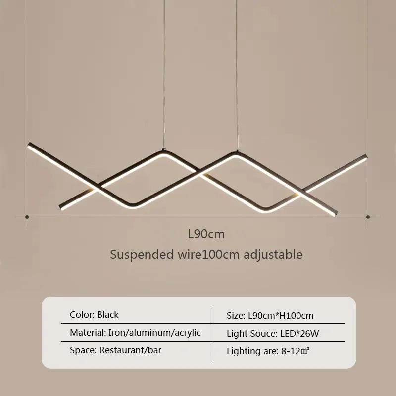Modern LED Pendant Light For Living Room Kitchen Bar Restaurant Hanging Lamps Minimalist Long Chandelier Decor Lighting Fixtures