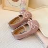 Girls Shoes Low Top Princess Suede Shoe Spring New Shallow Elastic Band Casual Designer Students Ballet Shoes Child I03132