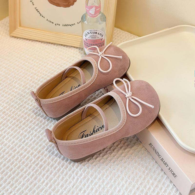

Girls Shoes Low Top Princess Suede Shoe Spring New Shallow Elastic Band Casual Brand Designer Students Ballet Shoes Child I03132 21 розовый