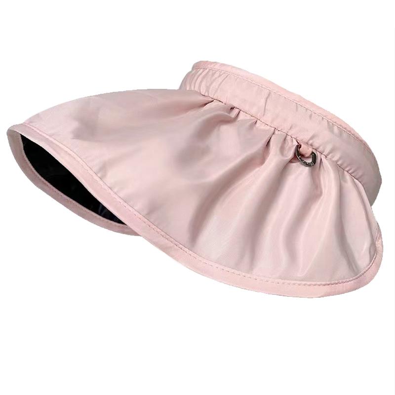1PC Sunshade Hat Fashion Empty Top Hat Foldable Women Dual Use Big Brim Summer UV Protection Hair Hoop
