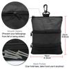 3-Layers Zipper Golf Bag Golf Tee Bag Pouch Bag Golf Balls Holder Bag Golf Balls Pouch Bag Golf Storage Handbag Pocket