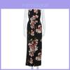 Lässiger Damen Off-Shoulder Blumen-Jumpsuit Mit Elegantem U-Boot-Ausschnitt Für Sommer Und Frühling