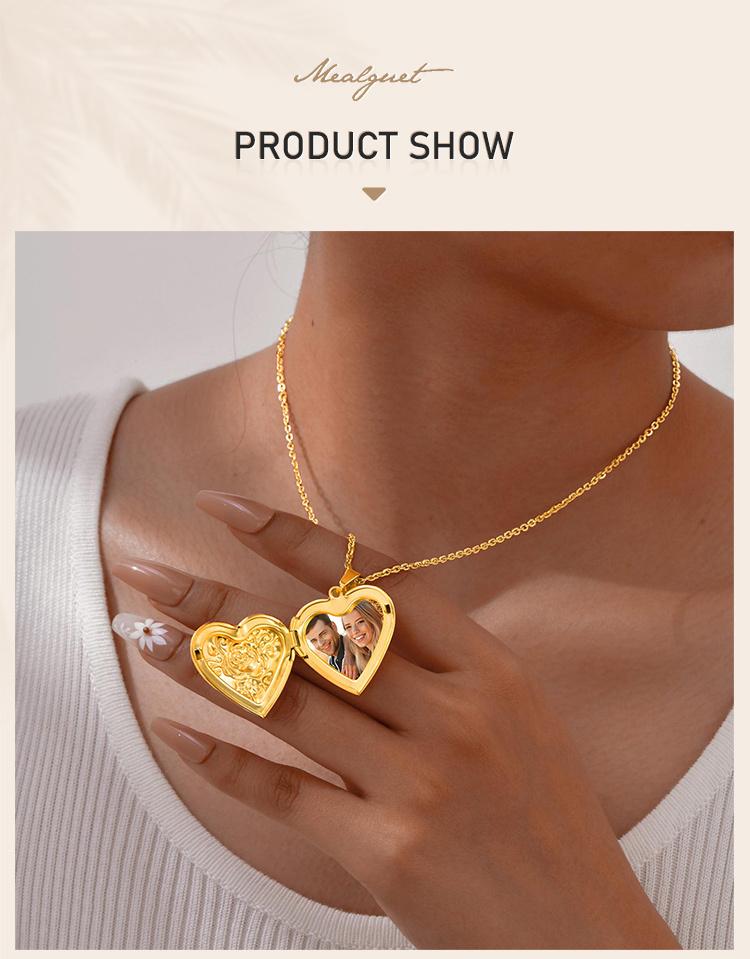Personalisierte Herz-Anhänger-Halskette für Damen, Personalisierte Foto-Schloss-Halskette Schmuck, Jubiläumsparty Geburtstagsgeschenk