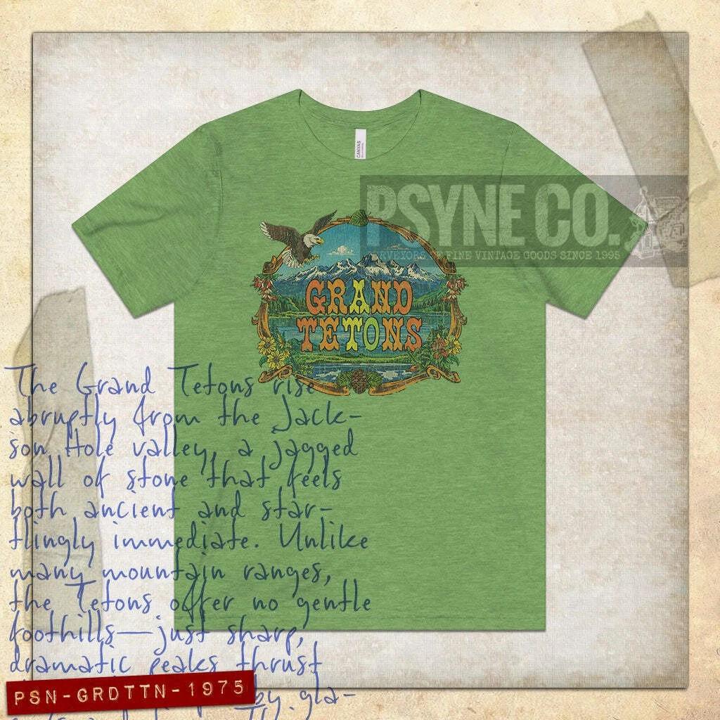 Grand Tetons 1975 Vintage Men s T shirt M