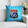 Pillow Covers Decorative Sofa Cushions Covers Vintage Home Decor Items 1Pc Cushion Cover Retro Highway Route 66 Room Decorating