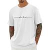 T-Shirts for Men Crew Neck Short Sleeve Letter Print Summer Tees Lightweight Street Fashion Comfy Outfits