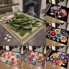 Non-Slip Door Mat 3D Carpet New Floral Pattern Carpet  Bathroom Entrance